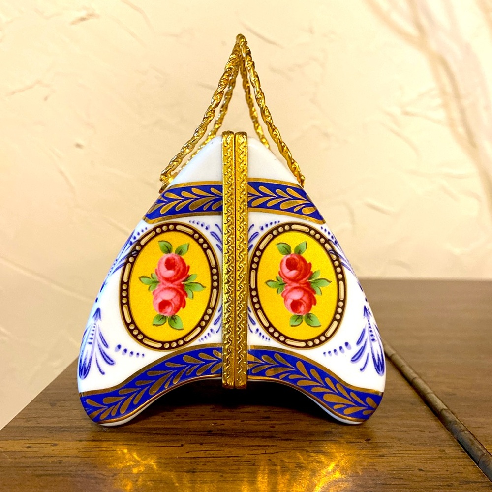 Beautiful HANDBAG/PURSE Hinged Trinket Box Vintage 1970’s 4” - Picture 6 of 10